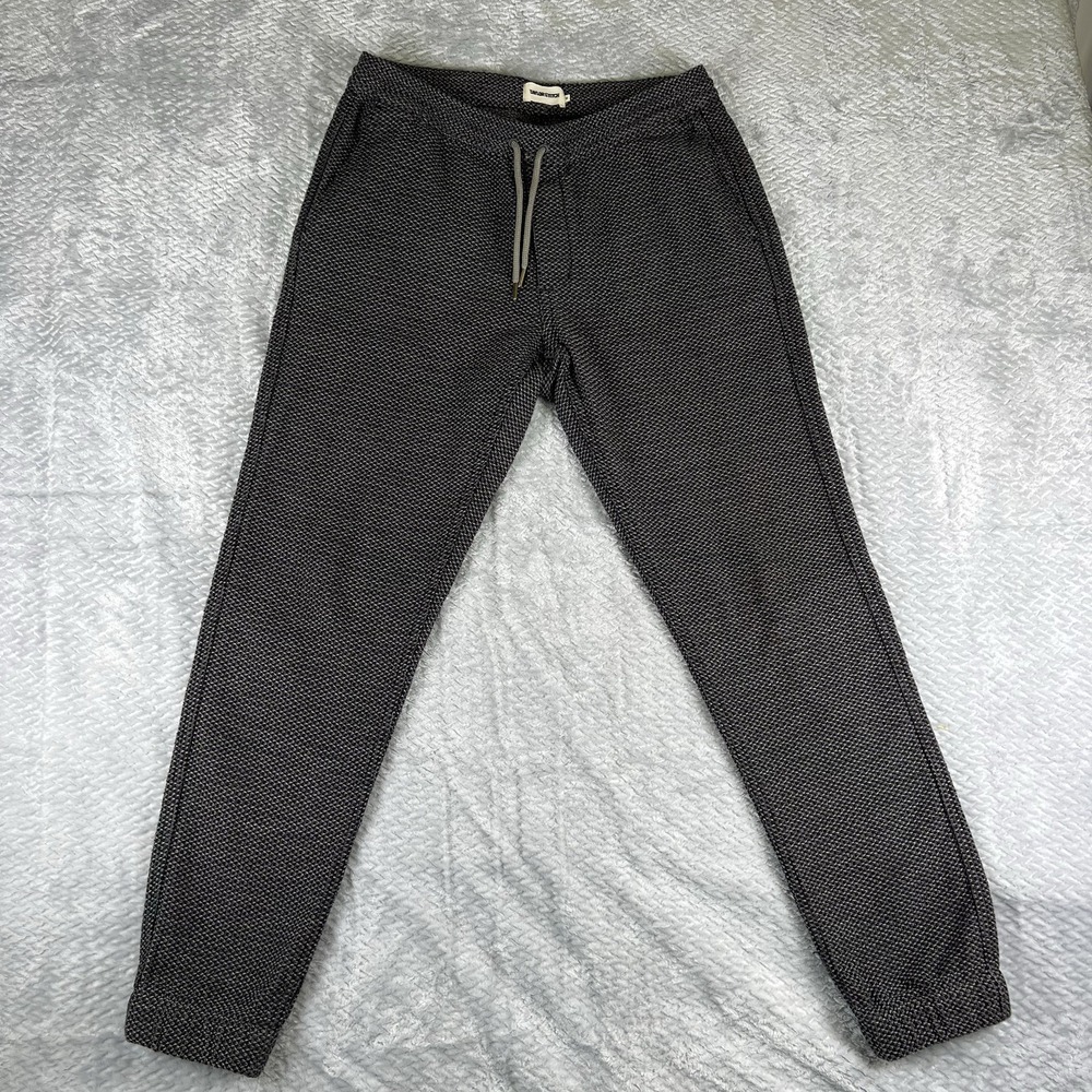 Taylor Stitch Apres Pant Mens Medium Gray Sashiko Organic Cotton Lounge Jogger